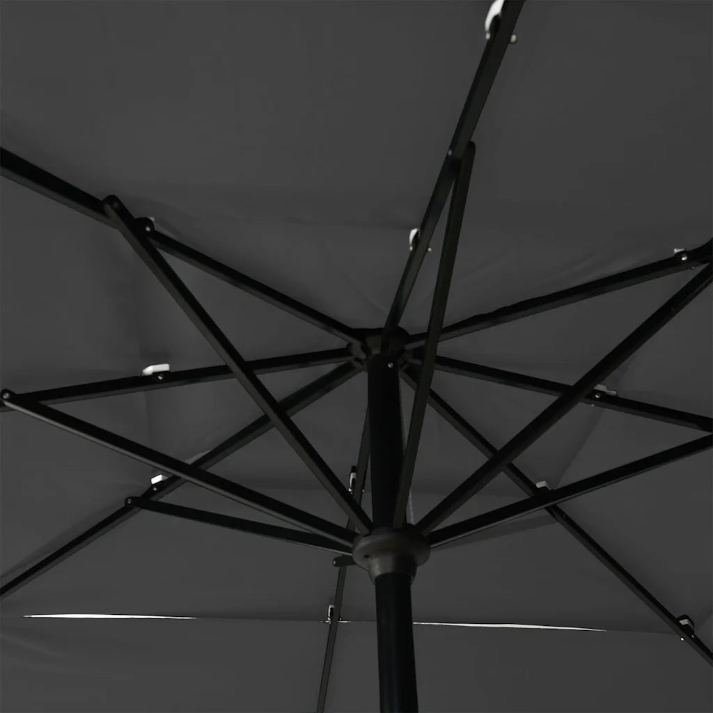 Ombrello | Parasolne a 3 Livelli con Palo in Alluminio Antracite 2,5x2,5m