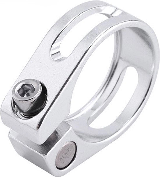 Zadelpen per bicicletta da corsa e mountain bike, 28.6mm, 31.8mm, 34.9mm, clip-on, regolazione fissa, zetel vaststelling, per bicicletta da corsa e mountain bike, con busso di fissaggio, in alluminio anodizzato.