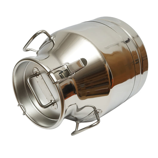 Brocca per latte in acciaio inox con coperchio, mungitrice per mucche da 20 litri Breckner Germany