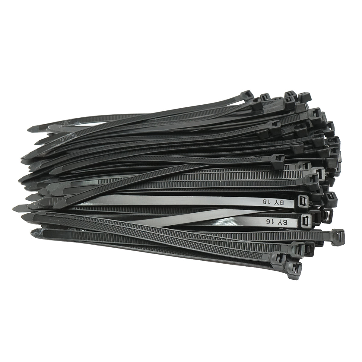 Fascetta, collare in plastica nero 7,6 × 200 mm, 100 pezzi/set Breckner Germany