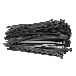 Fascetta, collare in plastica nero 7,6 × 200 mm, 100 pezzi/set Breckner Germany