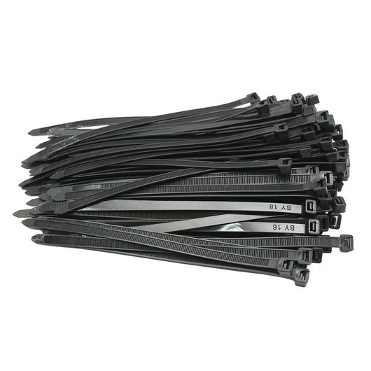 Fascetta, collare in plastica nero 7,6 × 200 mm, 100 pezzi/set Breckner Germany