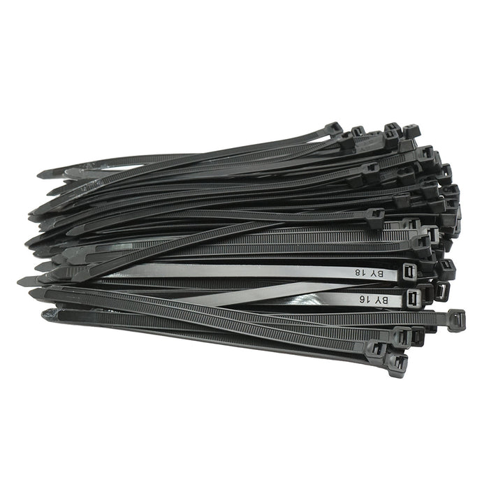 Fascetta, collare in plastica nero 7,6 × 200 mm, 100 pezzi/set Breckner Germany