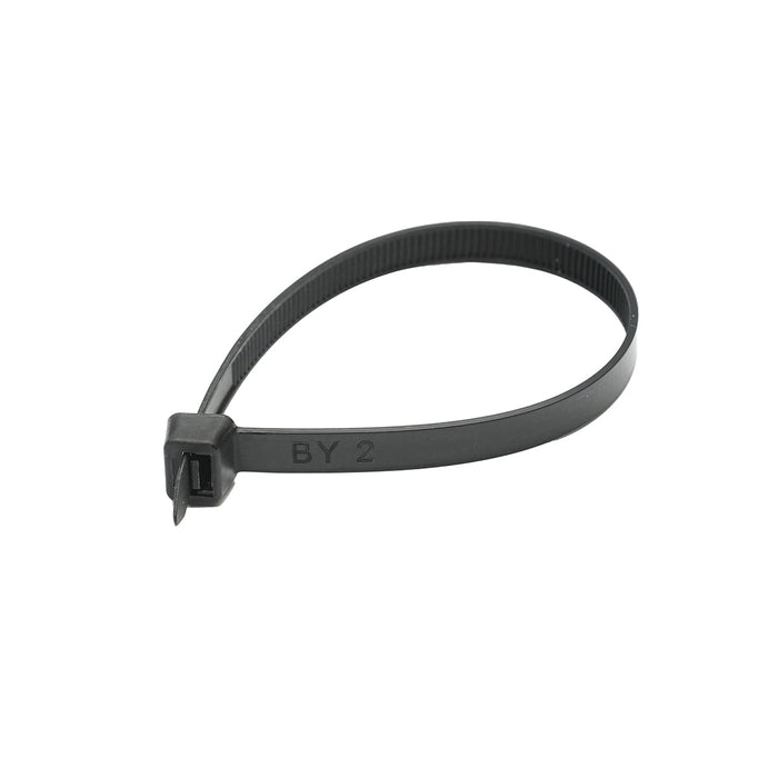 Fascetta, collare in plastica nero 7,6 × 200 mm, 100 pezzi/set Breckner Germany