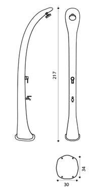 Doccia Solare da Giardino 32L Miscelatore e Lavapiedi Antracite