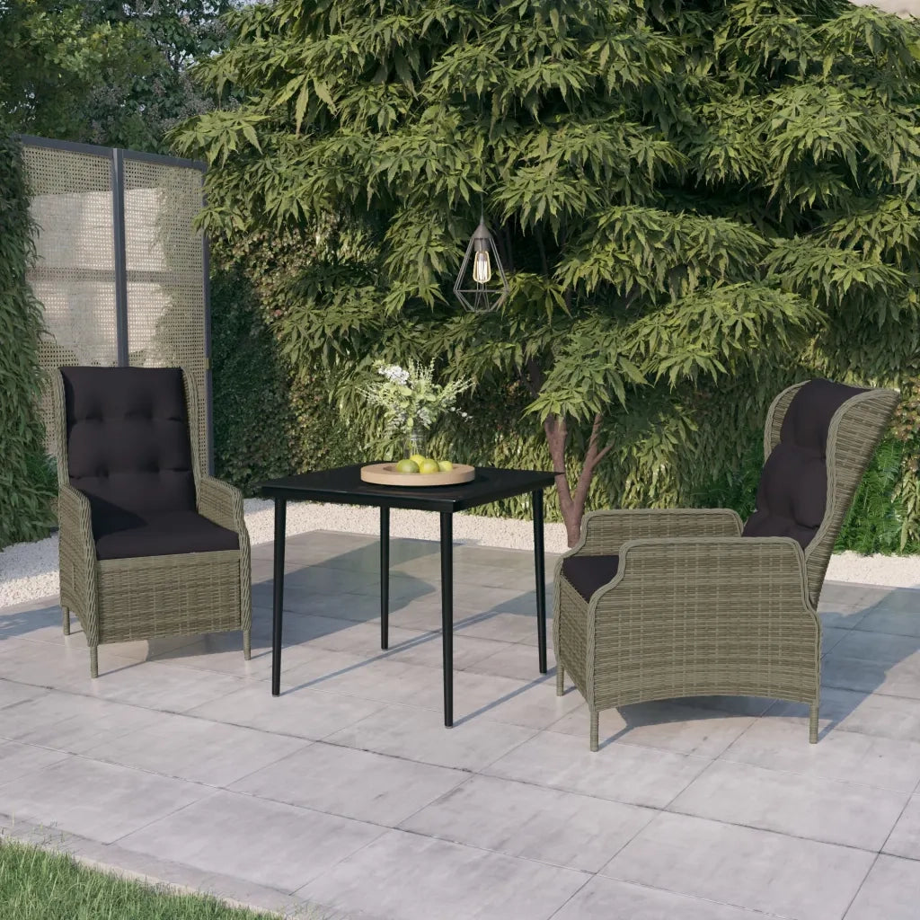 Set Mobili da Pranzo per Giardino 3 pz Marrone cod mxl 40975