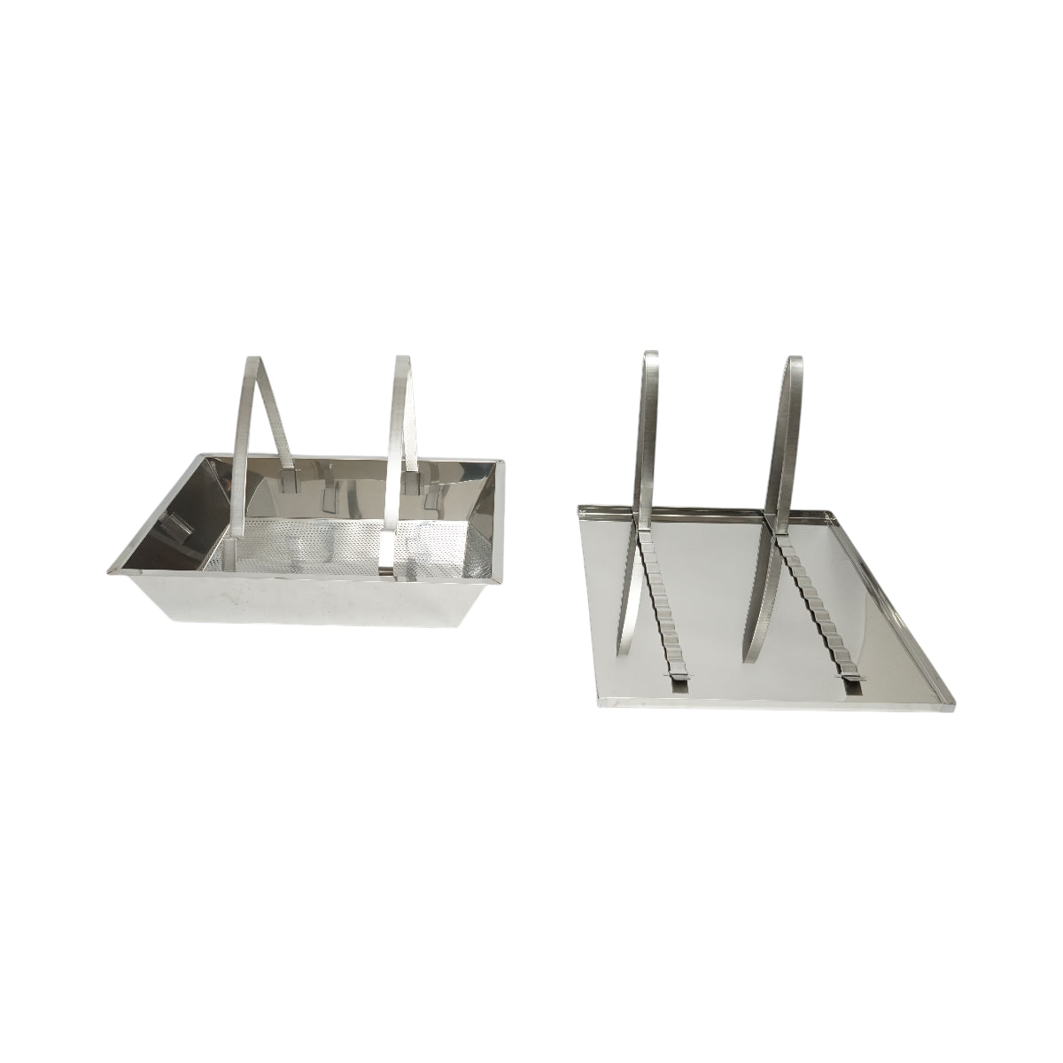 Vassoio disopercolatore con setaccio in acciaio inox 520x415x110mm