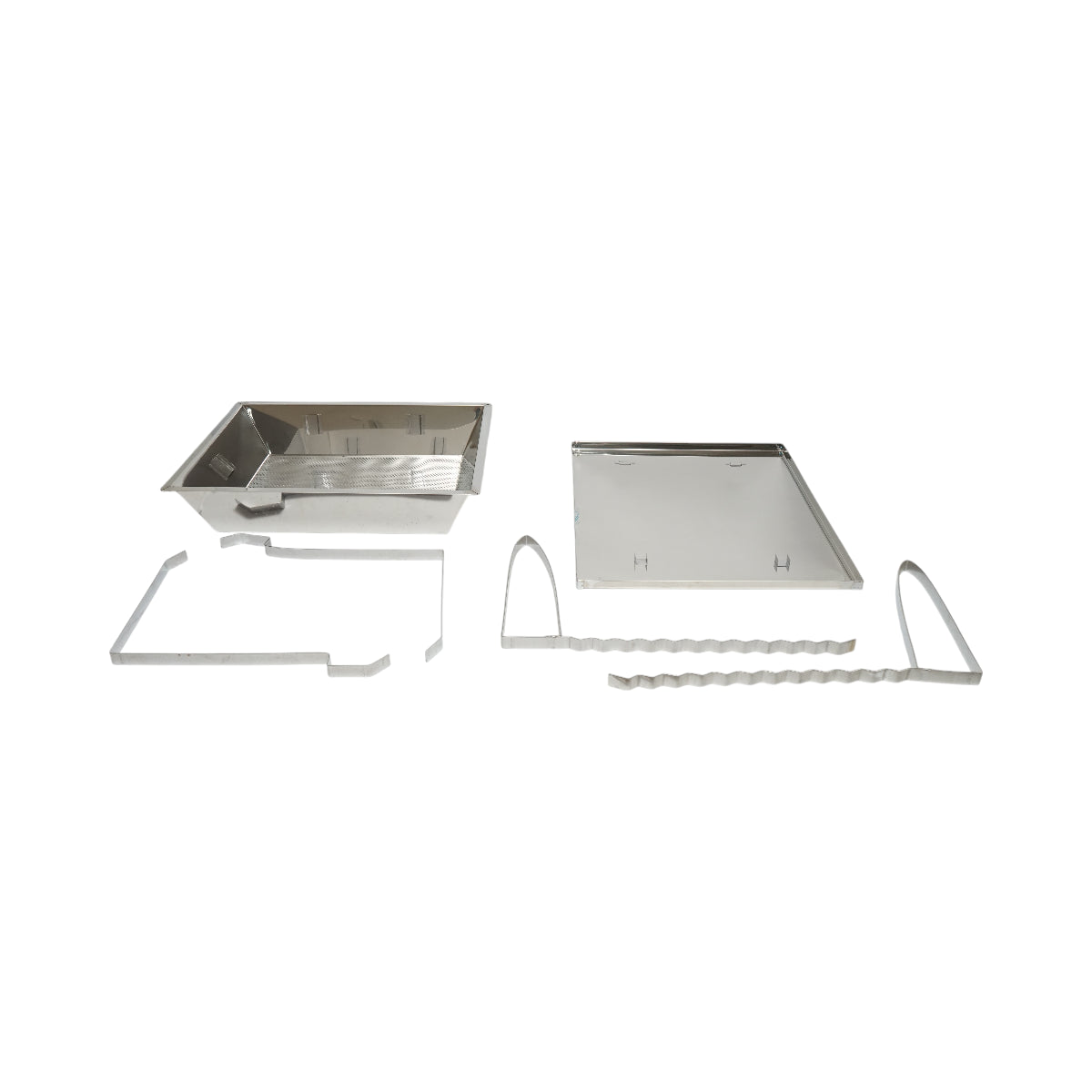 Vassoio disopercolatore con setaccio in acciaio inox 520x415x110mm