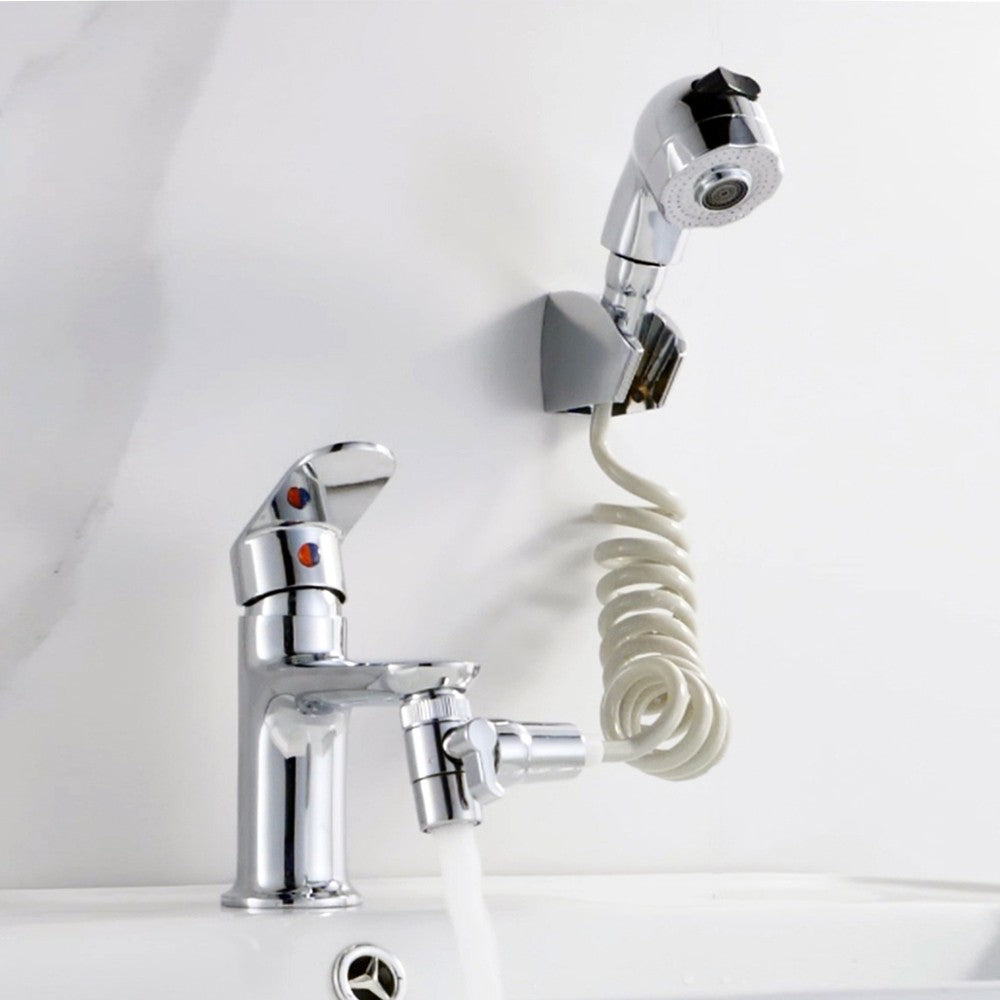 Doccetta per lavabo o bidet a 2 getti con deviatore e aeratore - Serie Smart