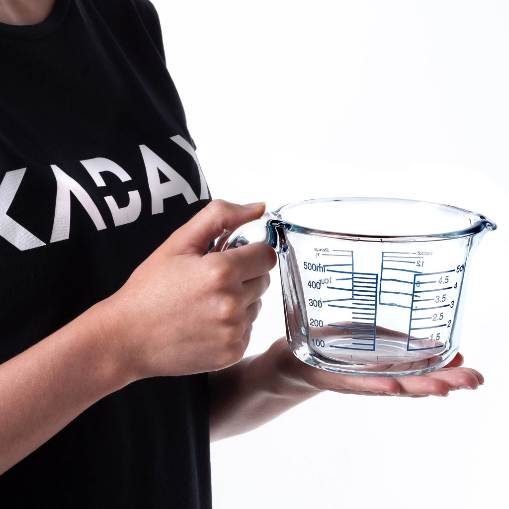 KADAX Brocca graduata da cucina da 0,5 l con scala graduata e contenitore in vetro