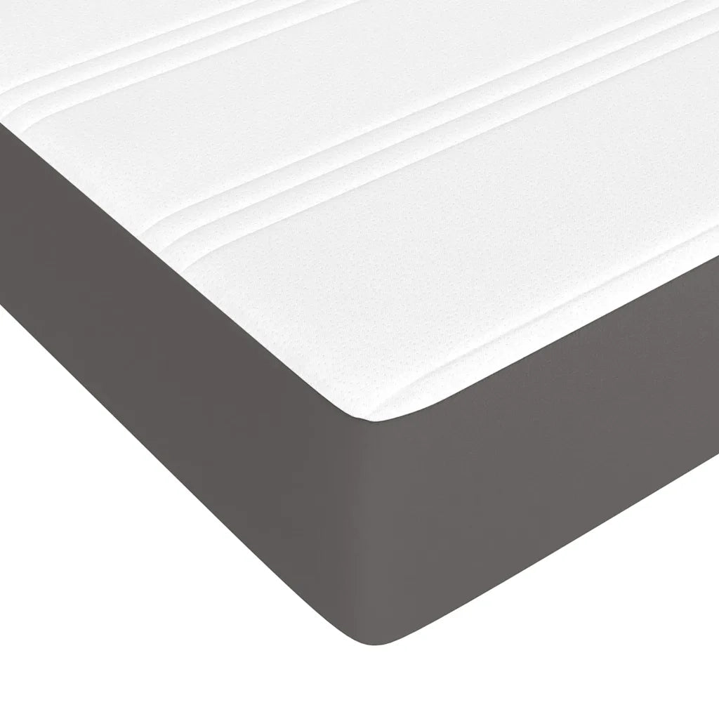 Materasso a Molle Insacchettate Rigidità Media Grigio 120x190x20 cm in Similpelle 4007152
