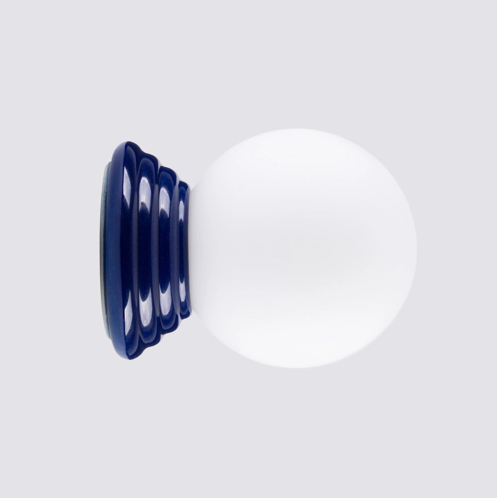 Applique bagno sfera vetro opale ultramarina G9 Albano PureLume