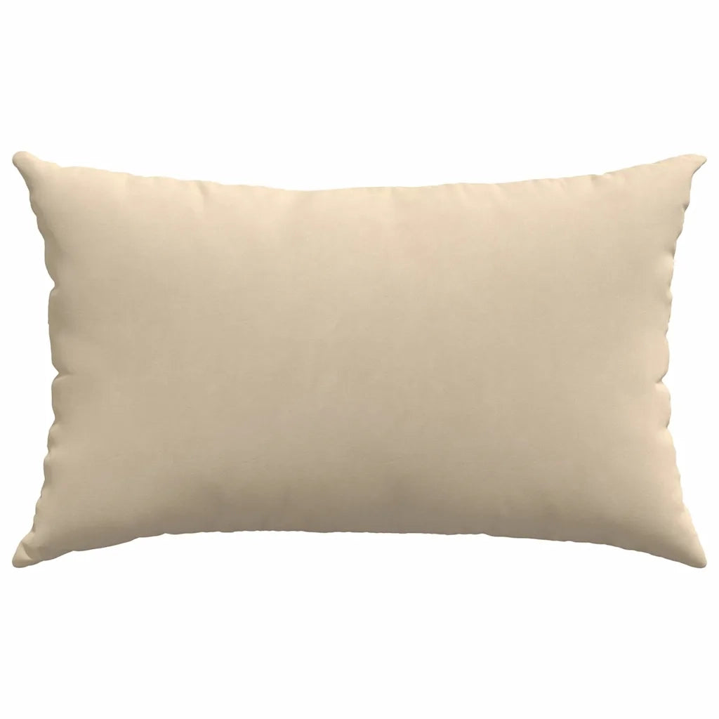Cuscini da Divano 2 pz | Cuscini per sedie Crema 50 x 30 cm Tessuto