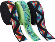 Lint elastico a trama Jacquard - 9 Yards - 3 Colori - Etico - 2,5 cm larghezza - Ornato a maglia - Tessuto - Bohemien - Disegno a triangoli - Artigianato - Sartoria - Cintura adattabile