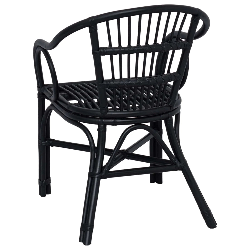 Sedia Impilabile Nero 58 x 60 x 81 cm Rattan