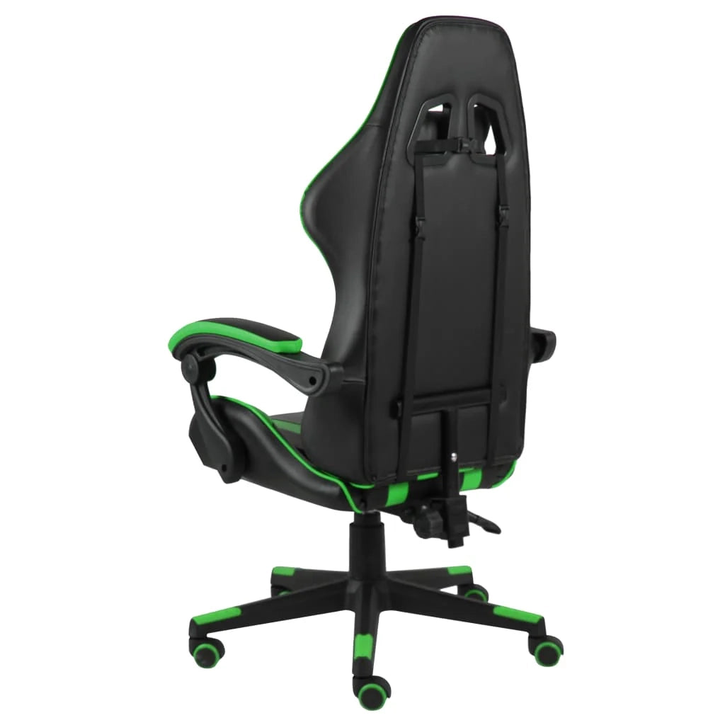 Sedia/seduta girevole da ufficio per uso al computer studio videogiochi e similpelle verde 02_0024227