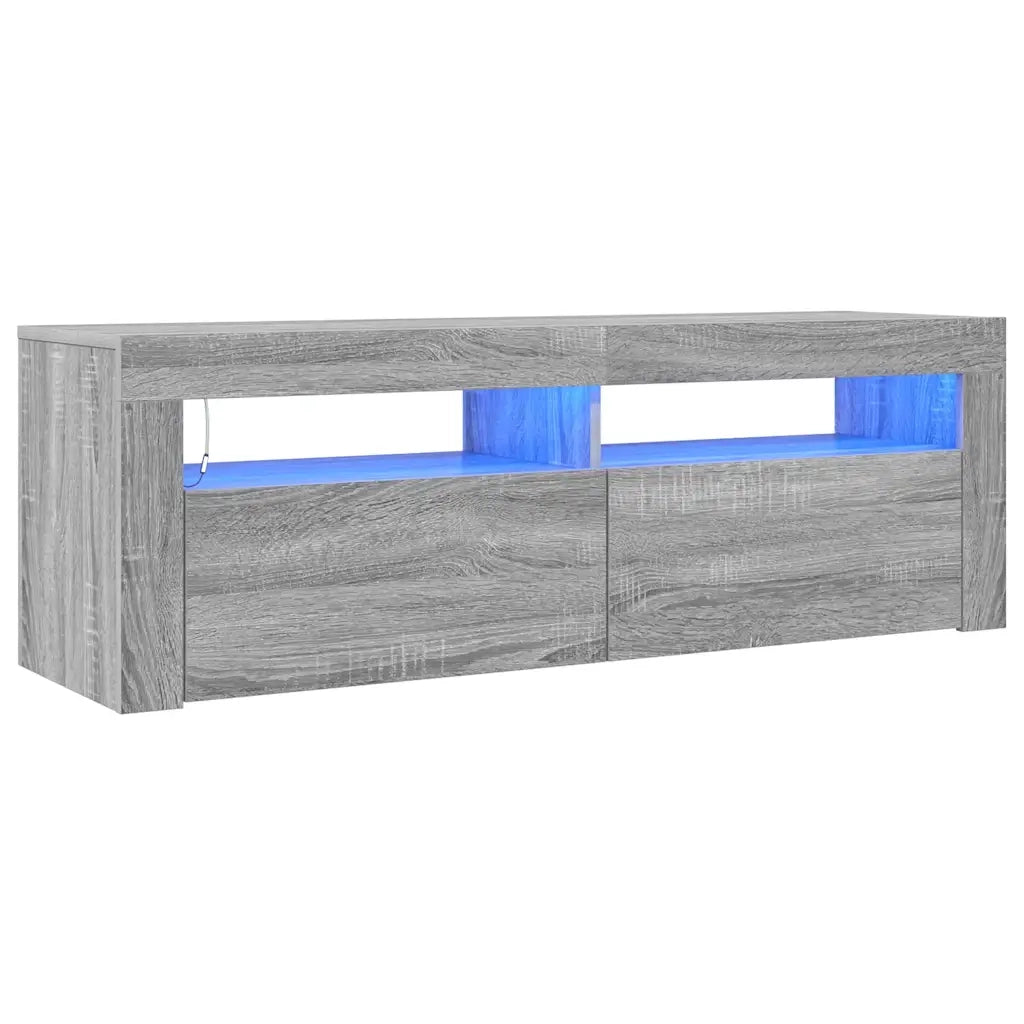 Mobile Porta TV con Luci LED Grigio Sonoma 120x35x40 cmcm 815688