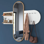 Guardia, Appendiabiti con Specchio, 120h cm Bianco