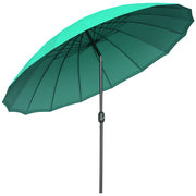 Parasole da giardino inclinabile rotondo ¨C zephmum ¨C verde, metallo, fibra di vetro, ? 2.5 m