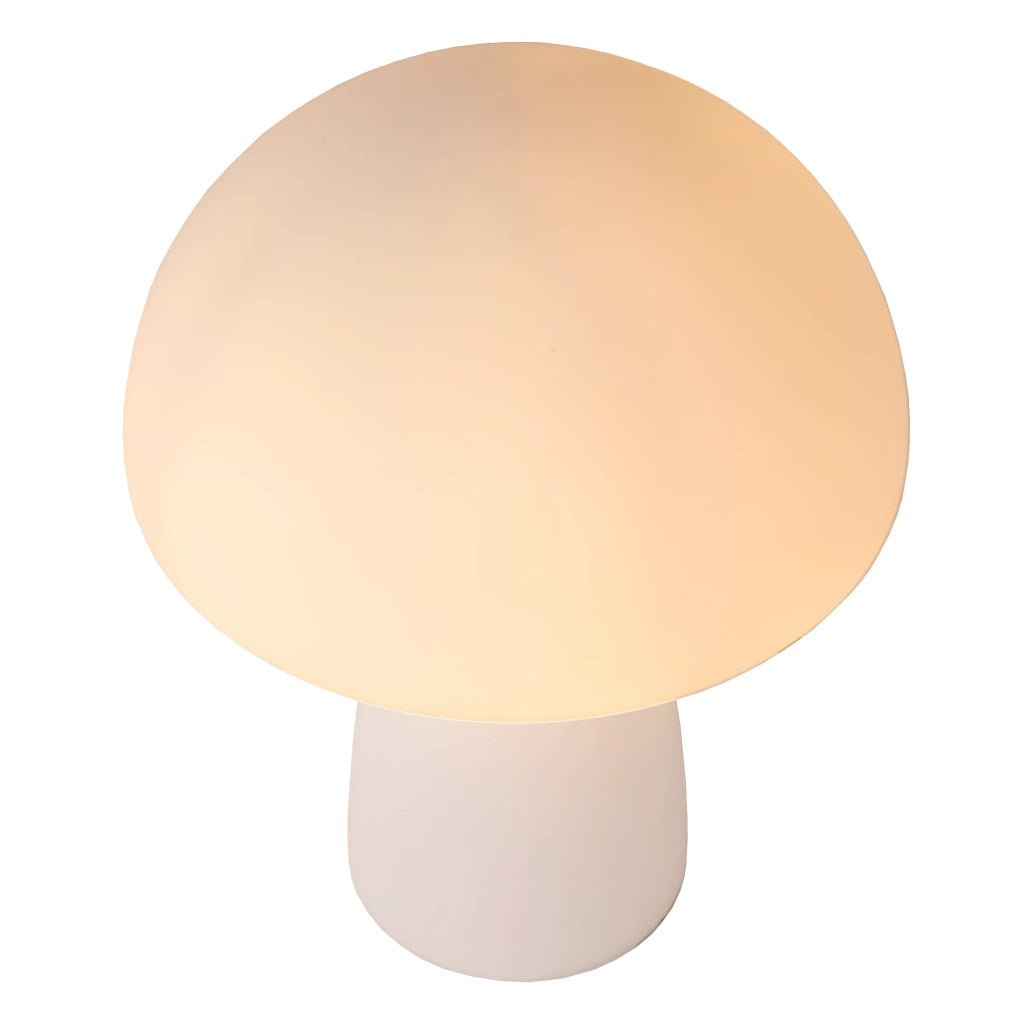 Lampada da tavolo in vetro bianco fungo E27 Lucide