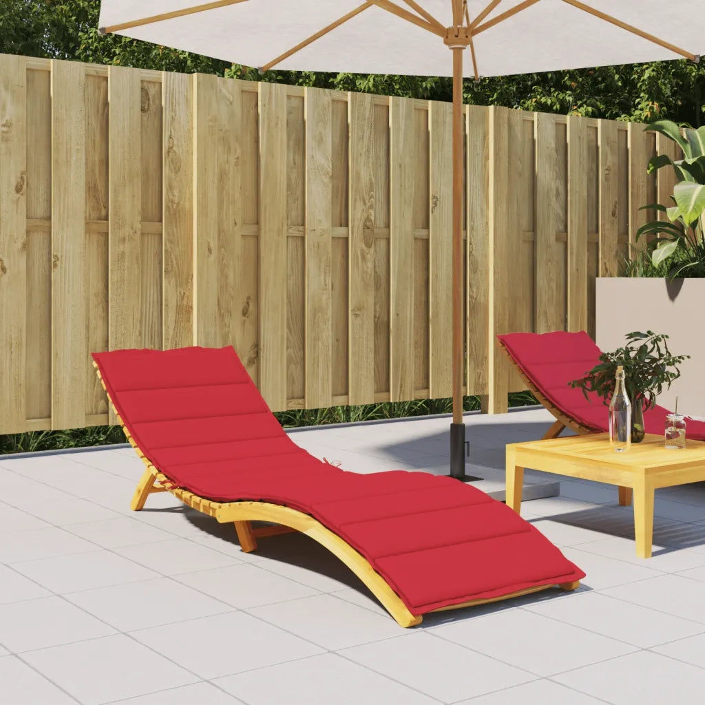 Cuscino per sedie | Cuscino per Lettino Rosso 200x60x3 cm in Tessuto Oxford