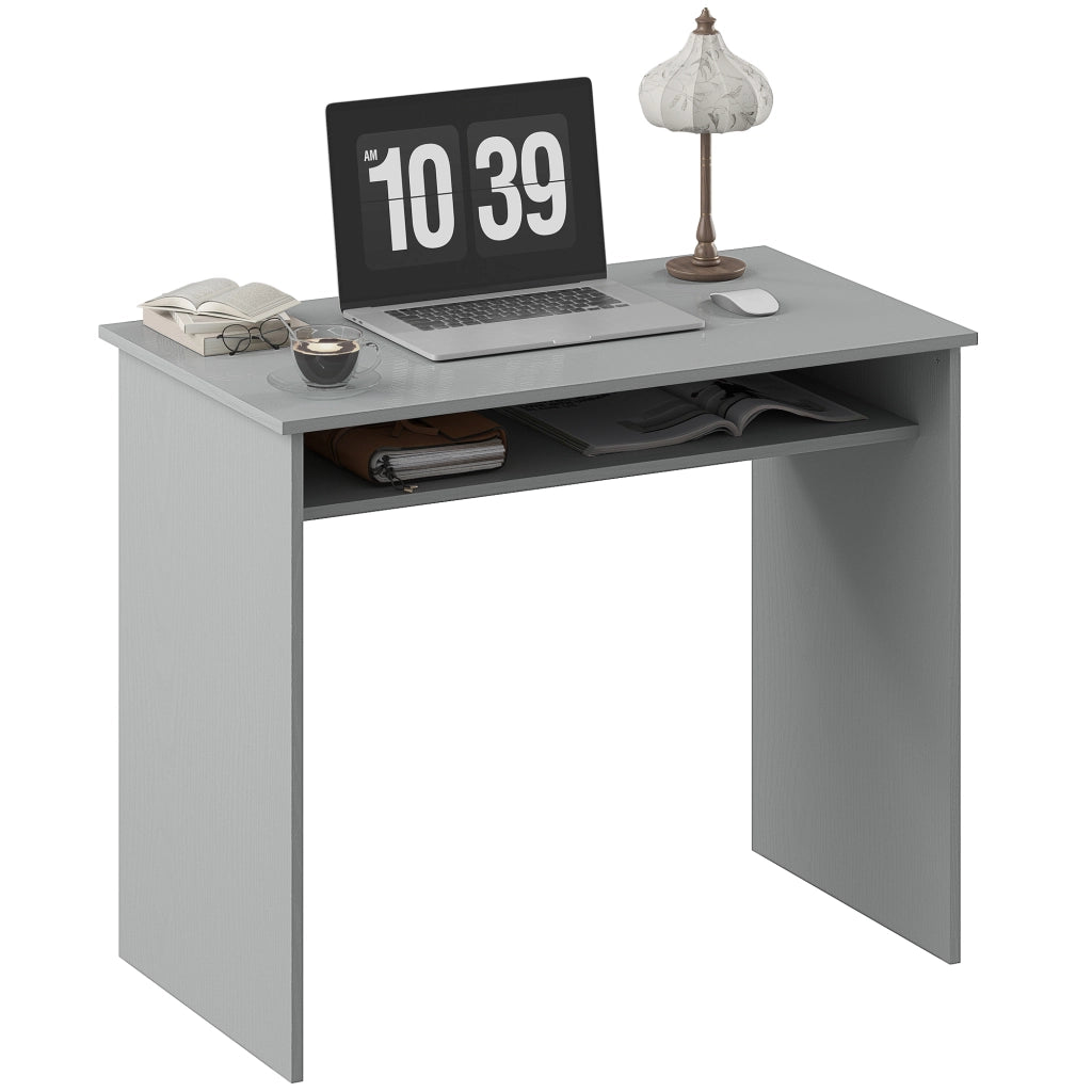 Scrivania per computer con ripiano ¨C Minimal ¨C 90x50x74 cm grigio