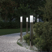 Lampioni a colonnina con presa elettrica 3 pz 80 cm Acciaio Inox IP44 4006062