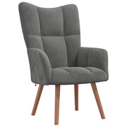 Poltrona Relax Grigio Scuro in Velluto cod mxl 52914