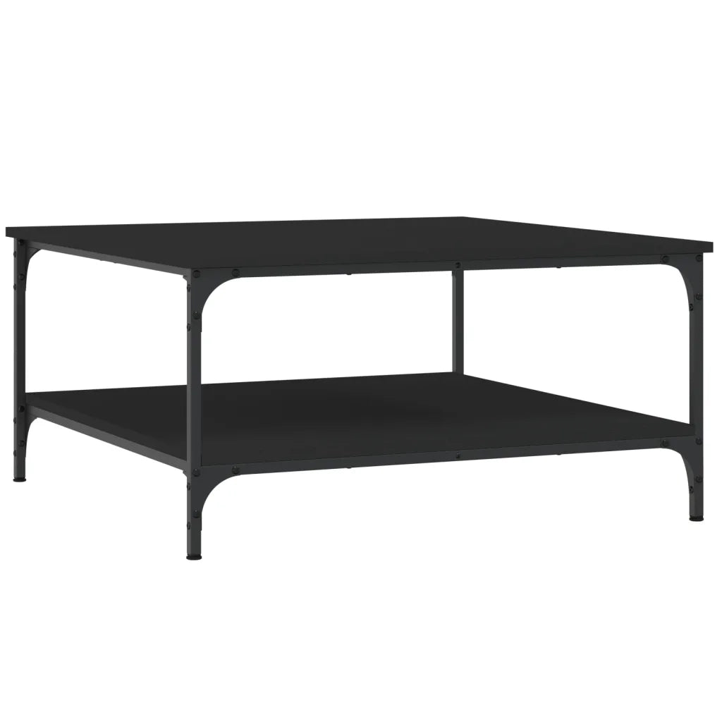 Tavolino da Salotto Nero 80x80x40 cm in Legno Multistrato 832838