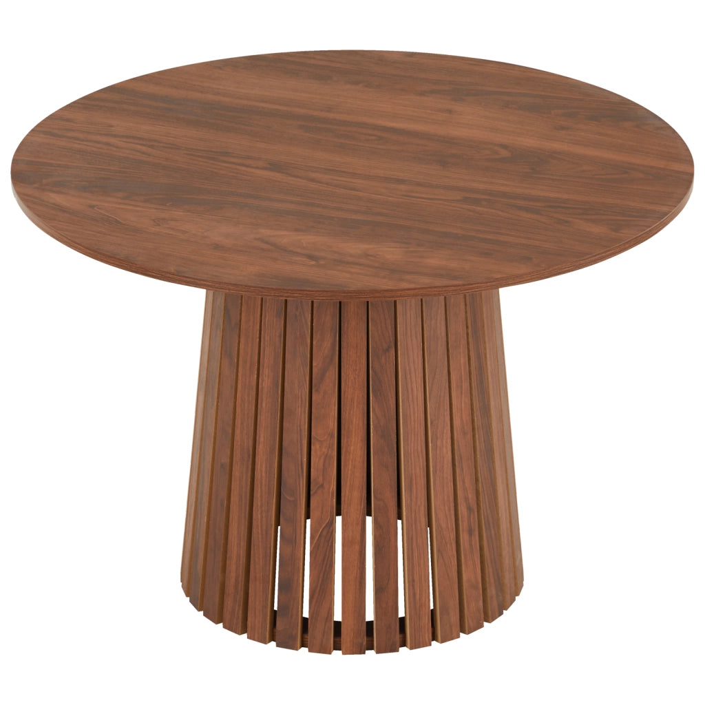 LIV Tavolo da pranzo rotondo da 110 cm in legno scuro
