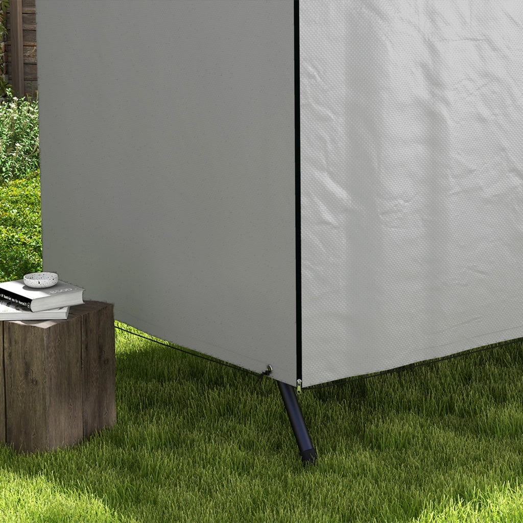 Copricolare protettiva in telone Coprimobili da giardino Protezione impermeabile UV Attacco extra Rettangolare PE Grigio 215 x 155 x 150 cm