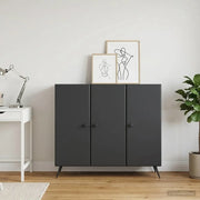 Credenza Nero 89 x 34,5 x 80 cm Legno ingegnerizzato 895566