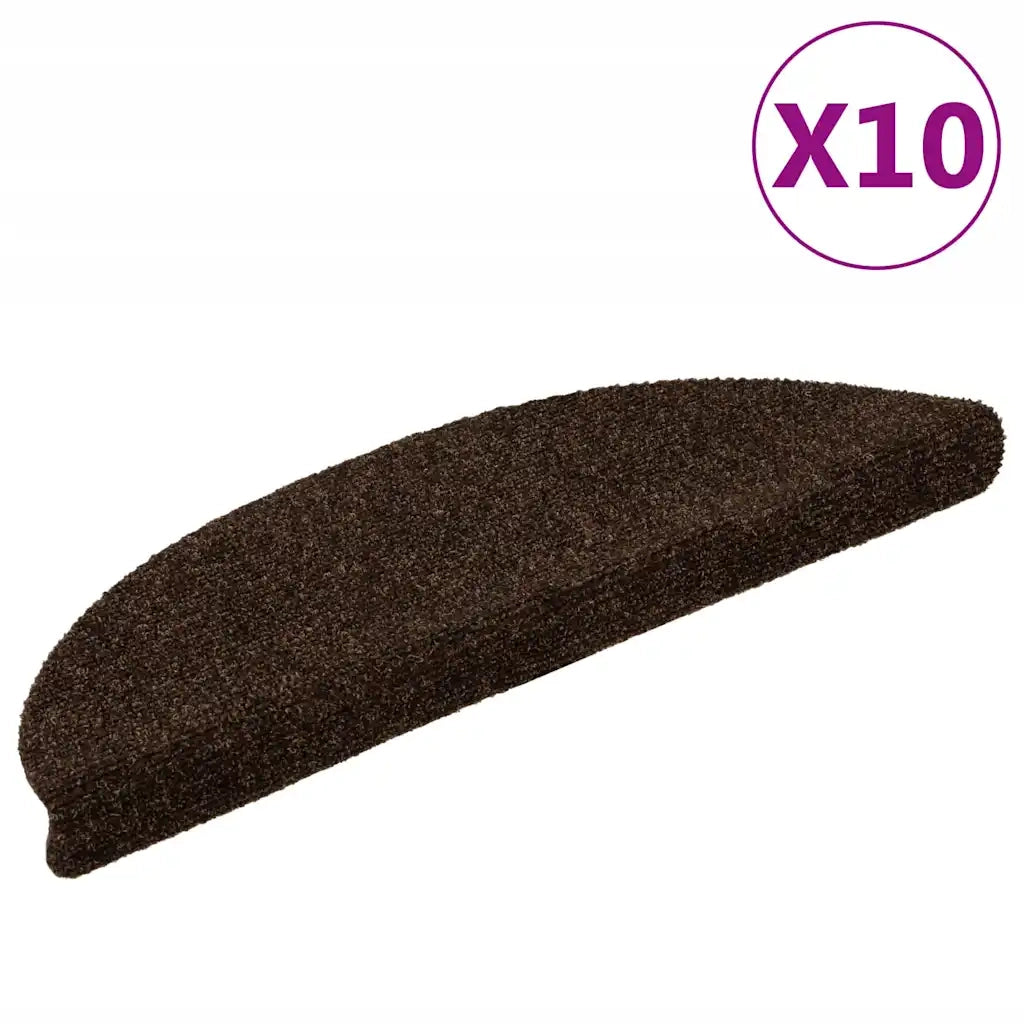 Tappetini Adesivi per Scale 10 pz Marroni 56x17x3 cm Agugliati