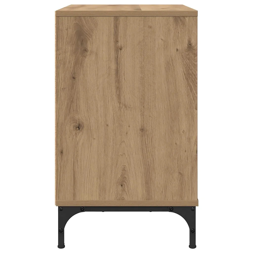 Comodino-Tavolino da notte rovere artigianale 63.5 x 36 x 61 cm Legno multistrato