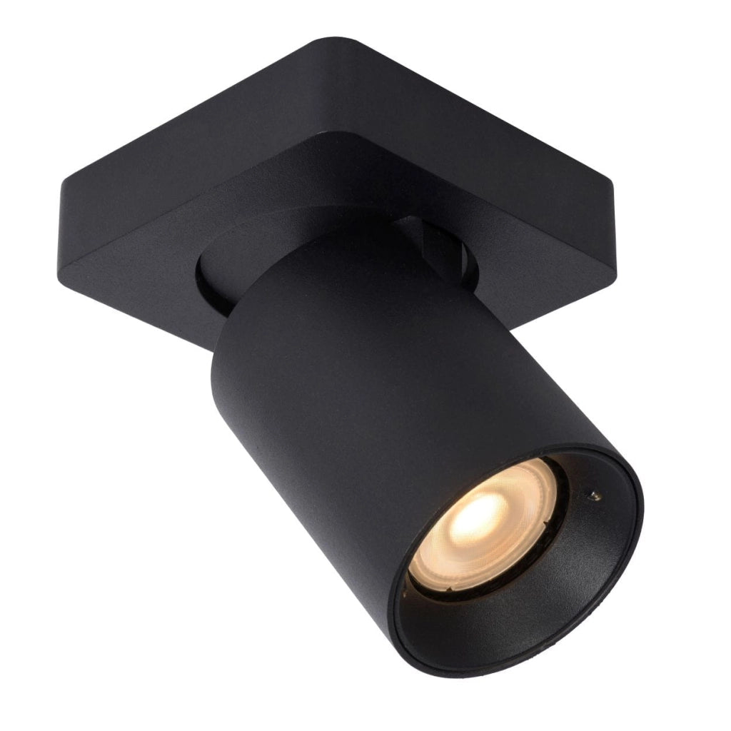 Spot soffitto Lucide Nigel quadrato GU10 5W 2200K nero