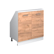 Mobile cucina sottotetto R-Line Rovere dorato/Bianco 80 cm con 2 porte Vicco