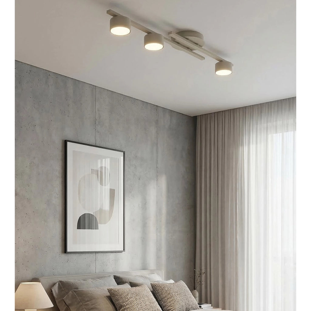 Lampada da soffitto FRAGMENT in acciaio beige