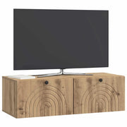 Mobile TV da Muro | Armadietto TV | Mobile Porta TV Rovere Artigianale 99 x 41 x 30 cm