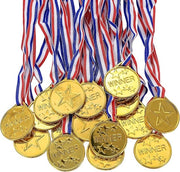 Medaglie di vittoria per bambini - medaglie d'oro per bambini - medaglie per bambini - medaglie in plastica - medaglie per festa sportiva - regalo di compleanno per bambini (30 pezzi)