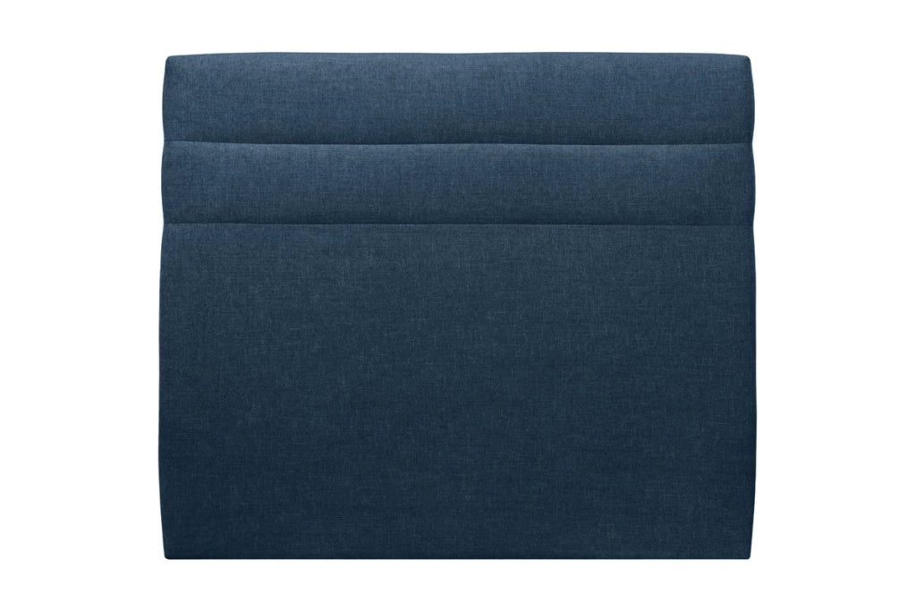 Testiera in tessuto natté blu oceano con linee L150 cm
