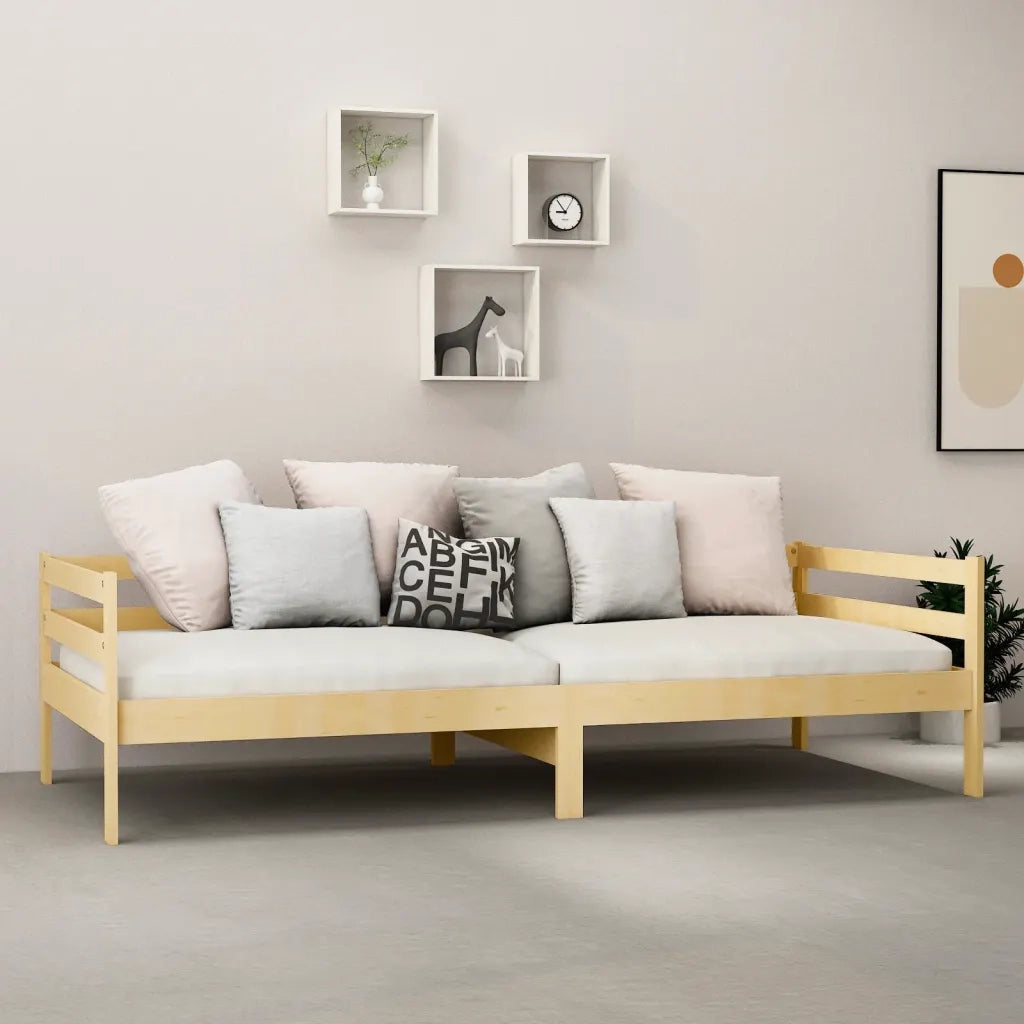 Divano letto | Sof¨¤ letto | Letto singolo con Materasso 90x200 cm Legno Massello di Pino