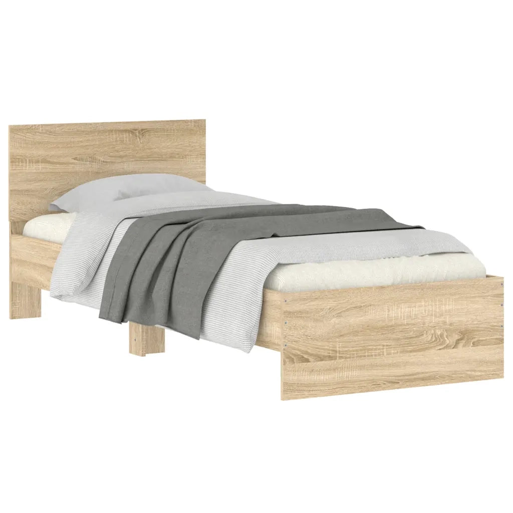 Giroletto senza Materasso con Testiera Rovere Sonoma 90x200 cm 838626