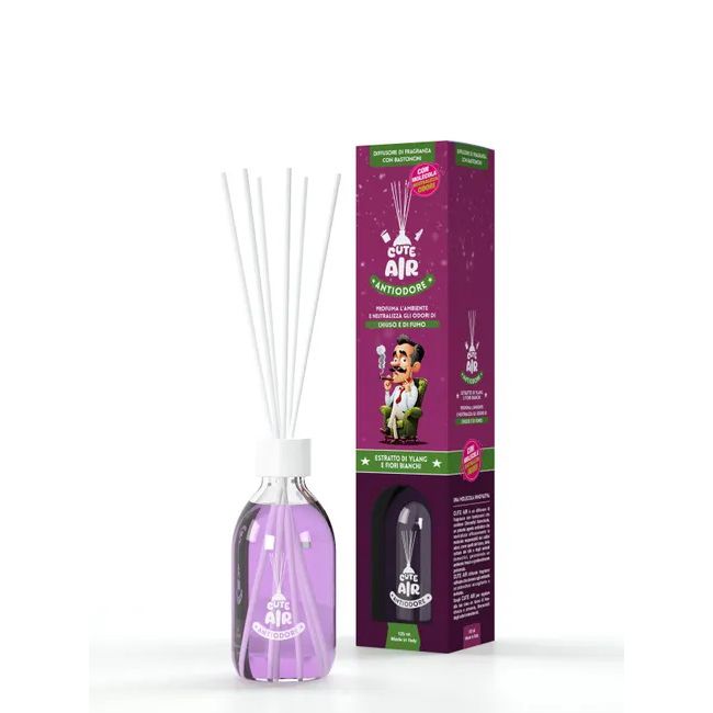 DIFFUSORE ANTIODORE FUMO E CHIUSO YLANG E FIORI BIANCHI 125 ML CUTE AIR GEA PRO