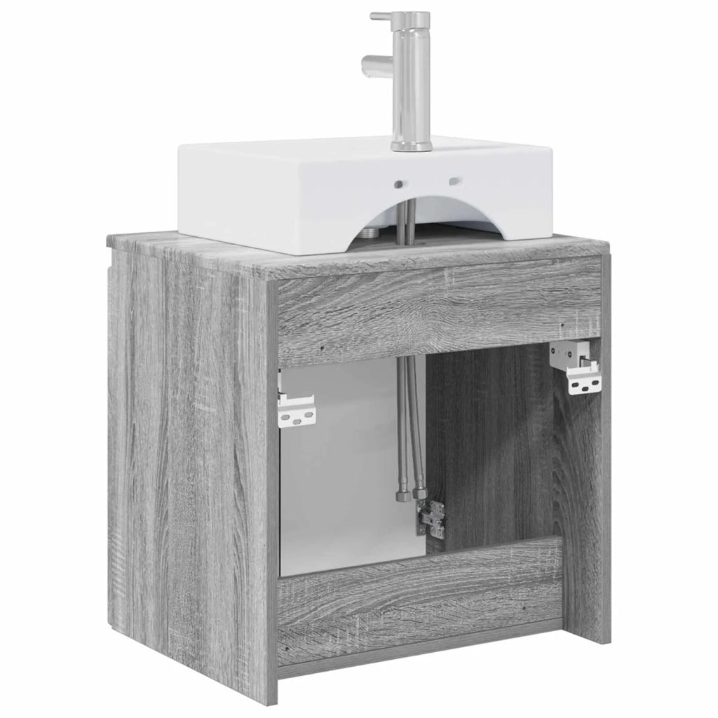 Mobile Lavabo da Parete Sonoma grigio 49,5 x 41 x 62,5 cm 890418