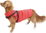 Giubbotto Impermeabile per Cani con D-ring, Abbigliamento per Cuccioli, Cappotto Caldo per Piccoli Animali Domestici con D-ring (Rosso, M)
