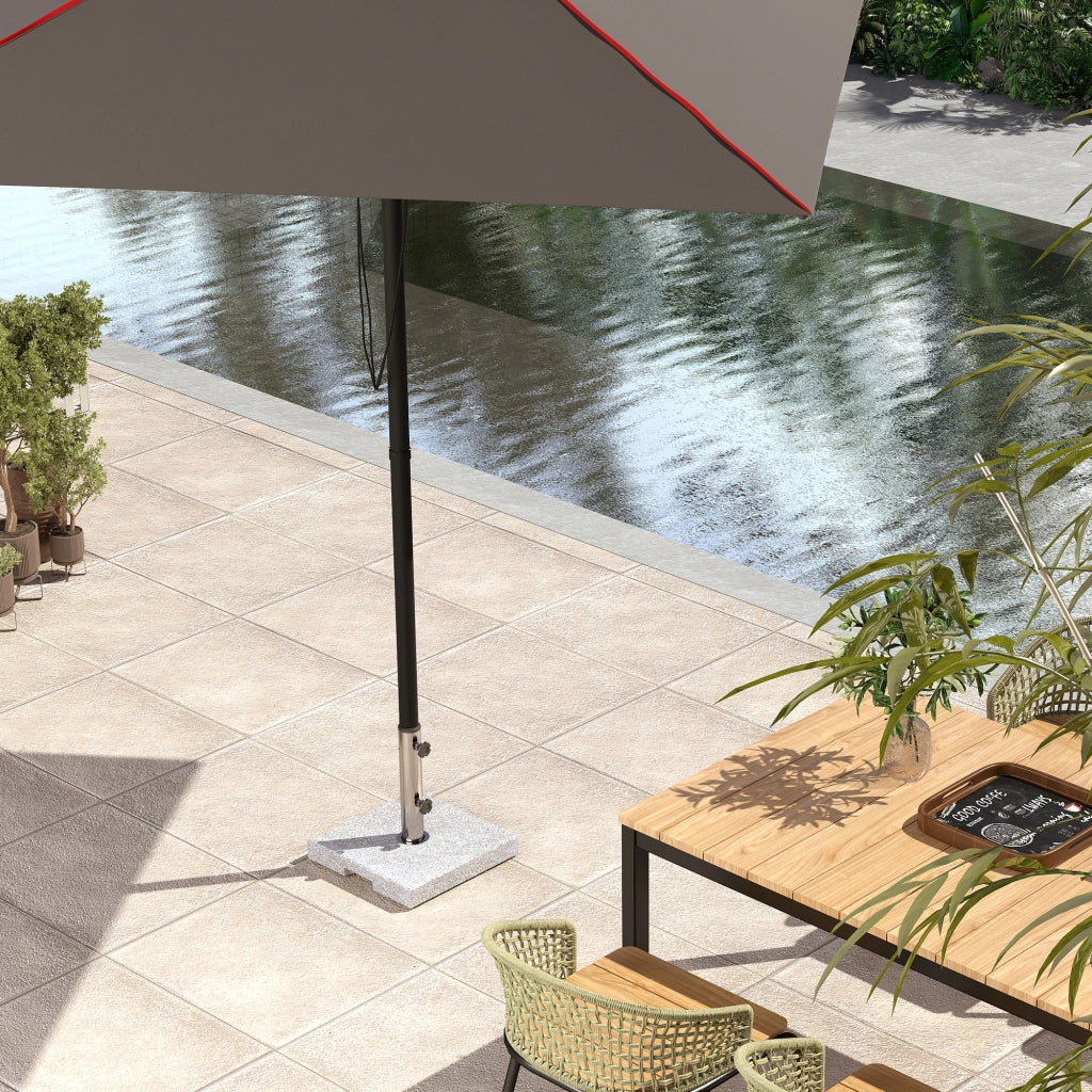 Socle per Parasole in Granito 21 kg ¨C zephmum ¨C Grigio 38x38x38 cm