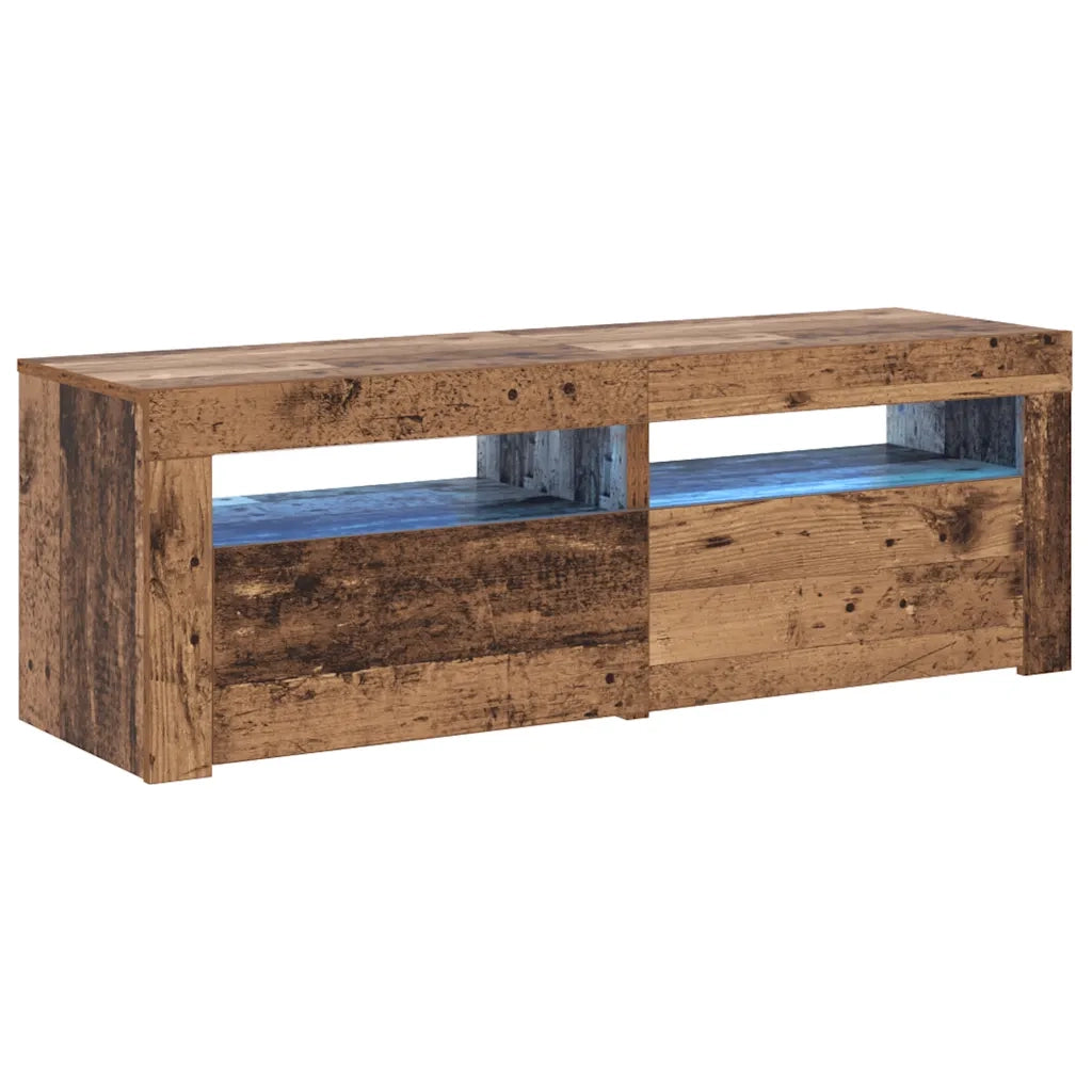 vidaXL Mobile Porta TV con LED Legno Antico 120x35x40 cm Multistrato