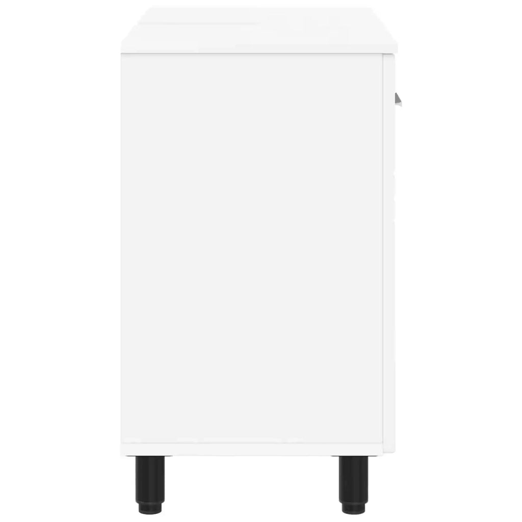 Mobiletto da bagno Bianco 60 x 35 x 60 cm Legno ingegnerizzato