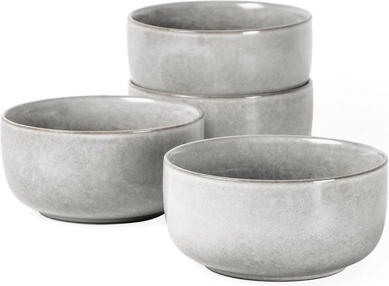 Insalata di Porcellana, set da 4 pezzi per pranzo, dessert, zuppa, contenitore per 4 persone, stile moderno, 1,5 l