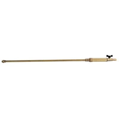 LANCIA + RUBINETTO A FARFALLA X POMPA - RAME/OTTONE MM  8 CM 50- 6 pezzi